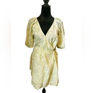 Light Green Lace Wrap Dress